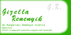 gizella remenyik business card